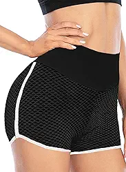 Meia-calça feminina atlética levanta bumbum com controle de barriga para exercícios e ioga, corrida, texturizada, cintura alta