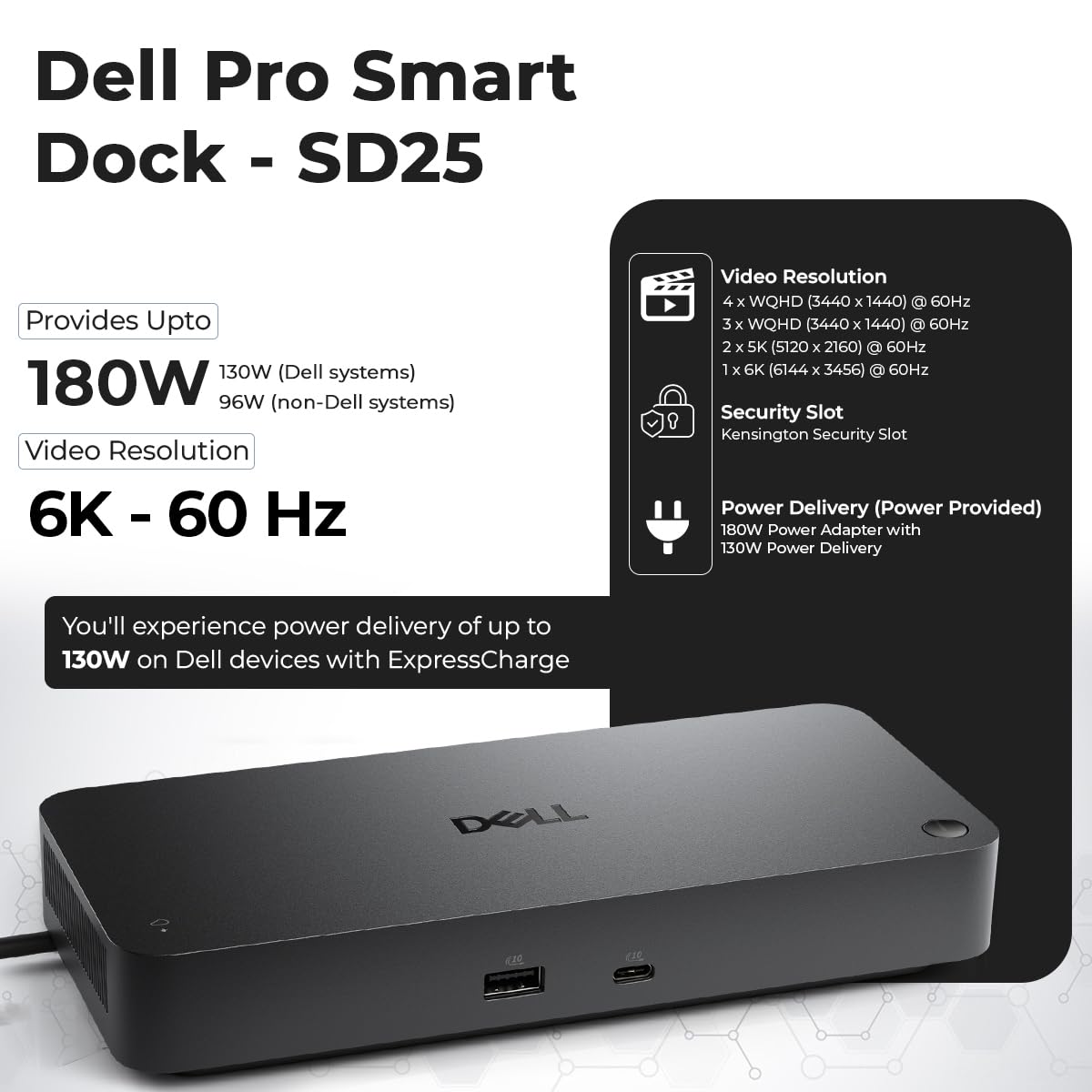 Dell Pro Smart Dock SD25 Bundle - 10Gbps, 3 Year Warranty