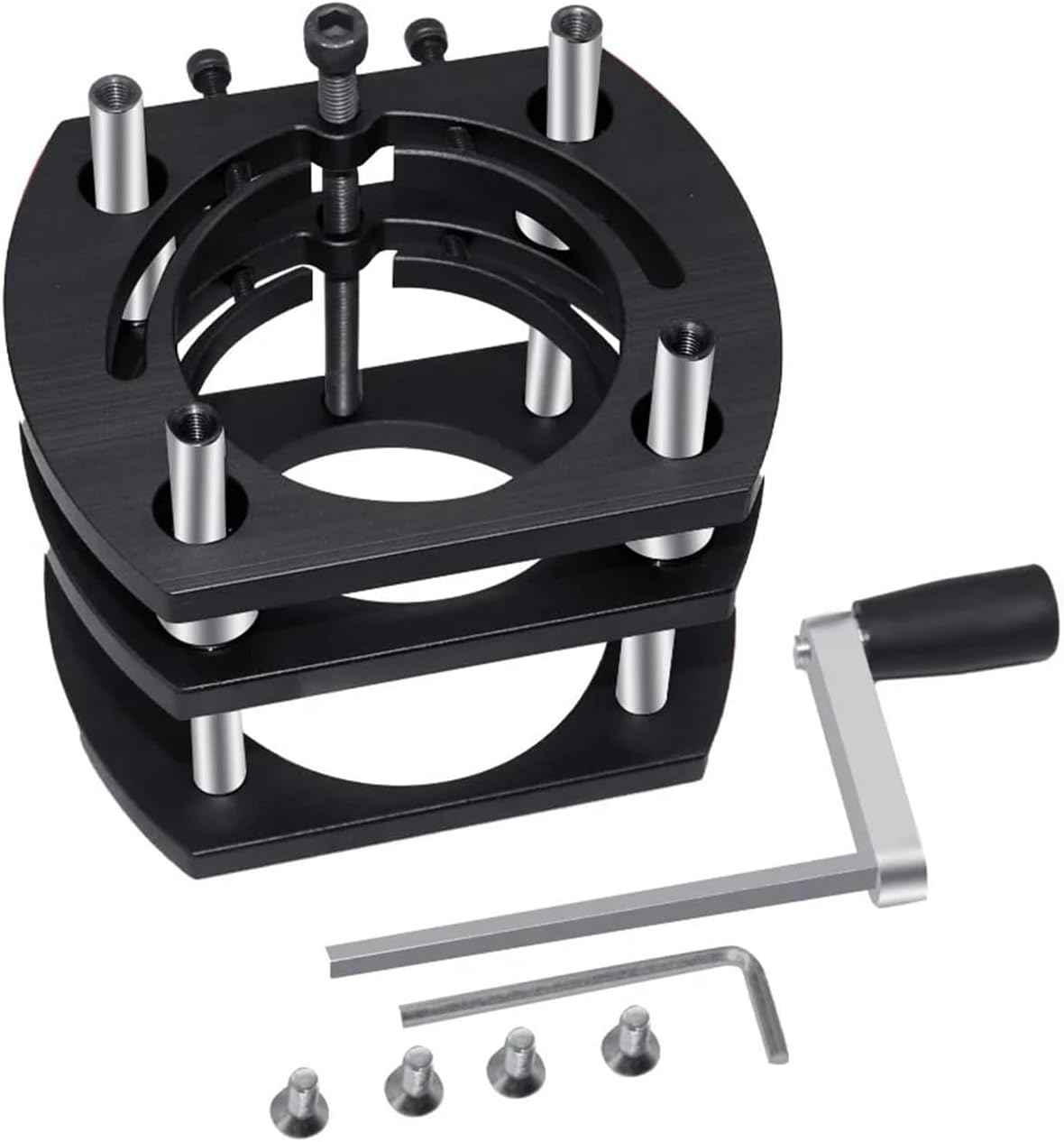 Upgrade Router Lift for 65mm Diameter Motors,Woodworking Router Table Insert Plate Lifting Base for Wood Router WorkBenches Tool(Black Router Lift)