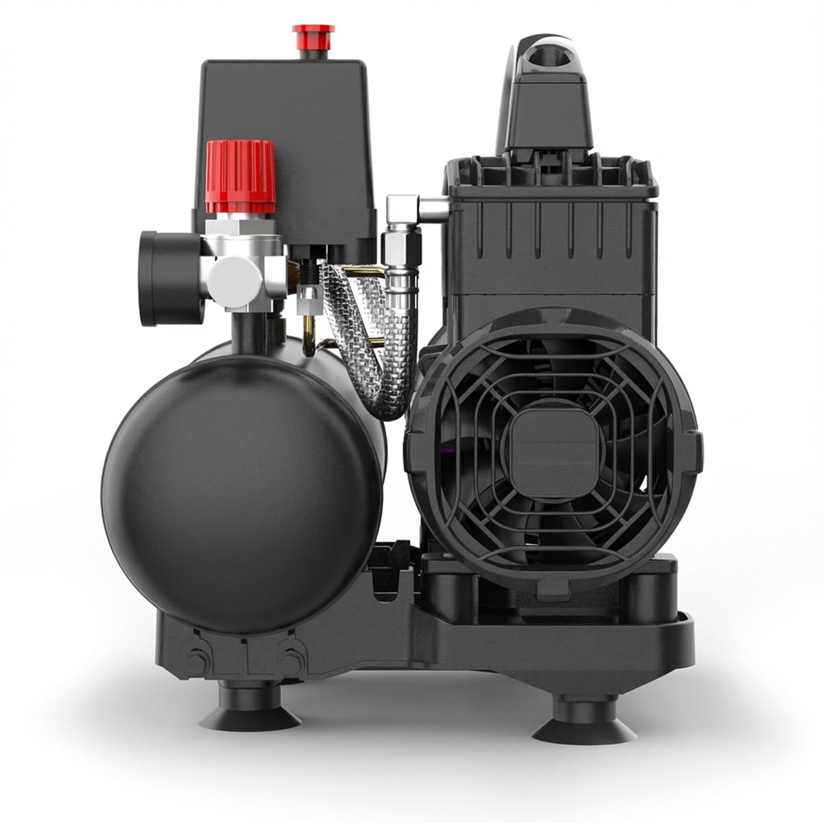 STAHLWERK Kompressor mit 3 L Tank (ST-38 Pro) – ölfrei & leise, 8 bar, 1,6 PS (1,18 kW), 190 l/min, 67 dB, Druckluftkompressor mit Brushless-Motoren, Silent-/Flüsterkompressor, Kolbenkompressor