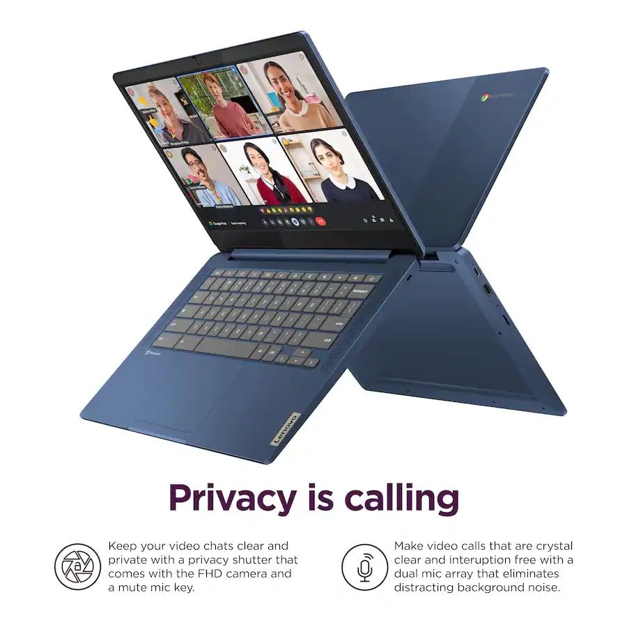 Image of Lenovo Chromebook 14 Laptop, MediaTek Kompanio 520, 4GB RAM, 128GB Storage