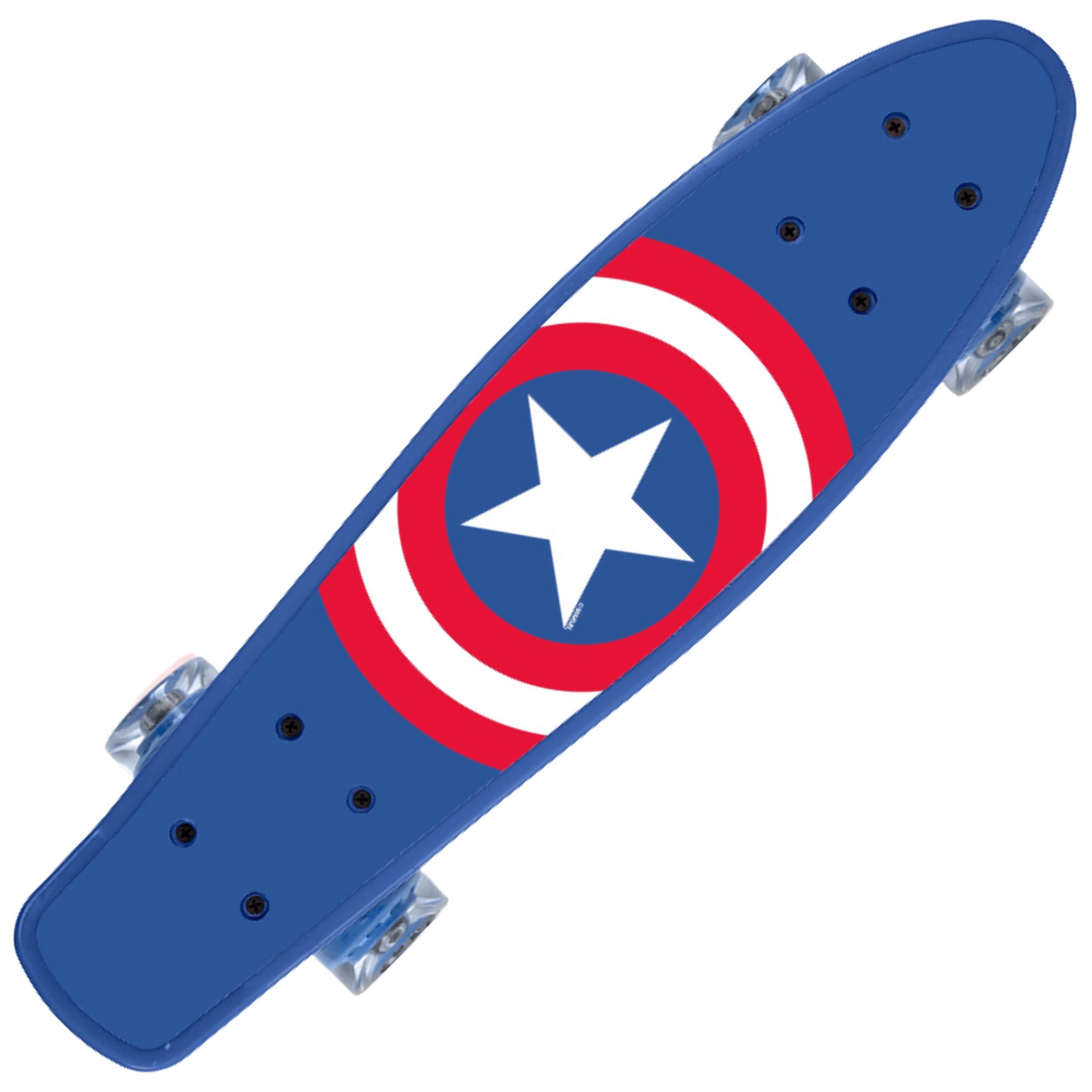 Fish 55 cm skateboard, non-slip deck, lightweight, STABLE from 20 to 50 kg (MARVEL Avengers CAPTAIN AMERICA 2)