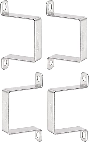 DTGN Soporte de conector de puntal en forma de U de 2.283in x 2.441in (InnerHxInnerW) - Paquete de 4 - Bueno para fijación de tuberías en el hogar -