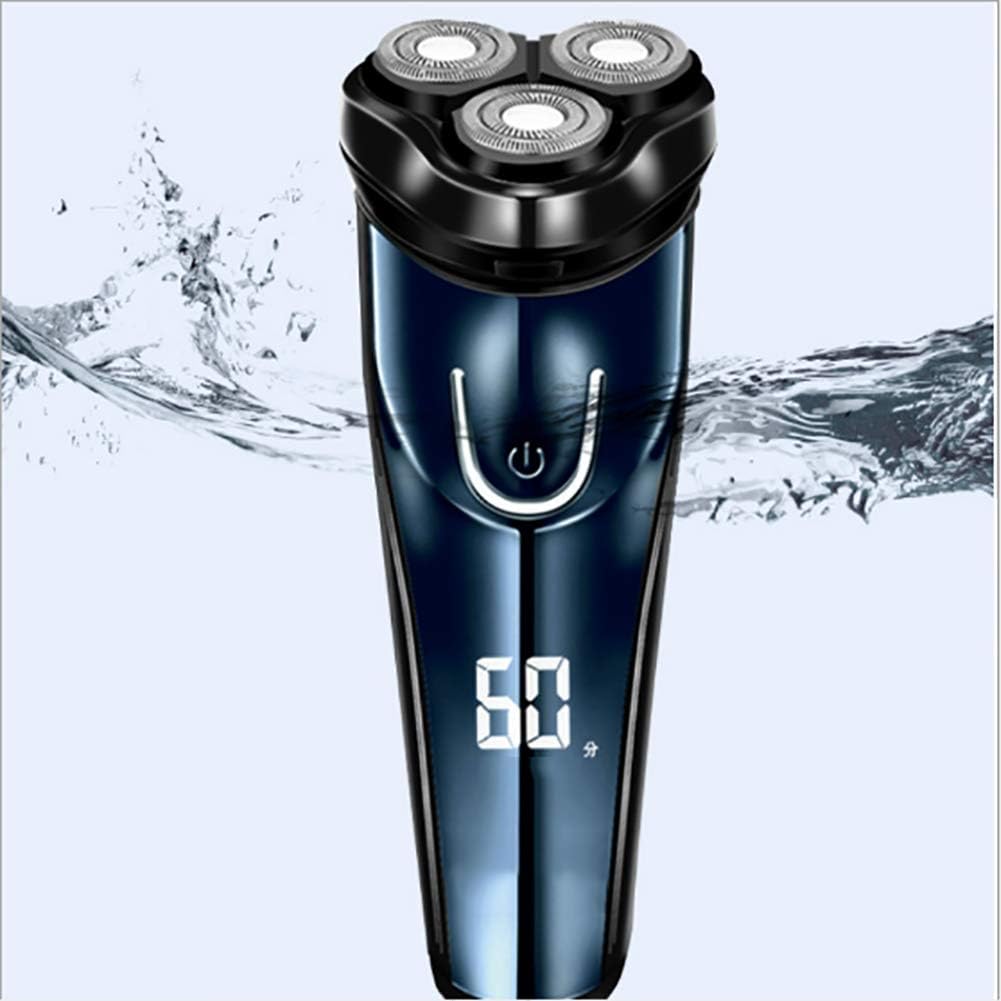 男性用電気シェーバー 電気かみそりドライウェット防水ポータブルフェイスシェーバーusbコードレストリマーフェイシャルクリーニングブラシlcdディスプレイ B087rf1f7h Dne メンズシェーバー