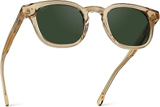 WearMe Pro Clark Men's Polarized Sunglasses, Retro Keyhole Square Design