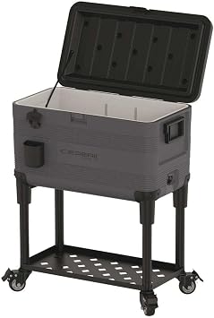 Patio 70 Tekerlekli Raflı Buzluk, 65.8 Litre, Siyah