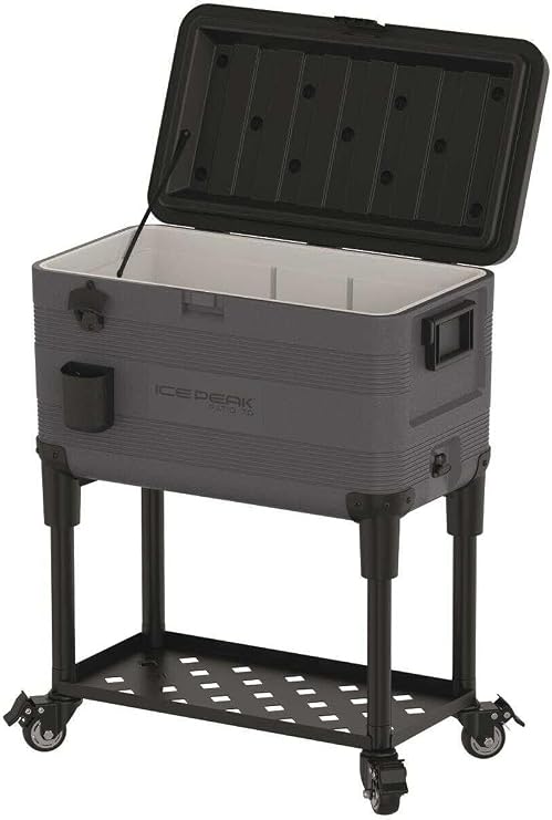Patio 70 Tekerlekli Raflı Buzluk, 65.8 Litre, Siyah