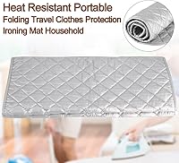 Vista 5 de Portable Ironing Mat Blanket for Table Top, Iron Board Alternative Cover Foldable Ironing Board Replacement Quilted Washer Dryer Heat Resistant Pad