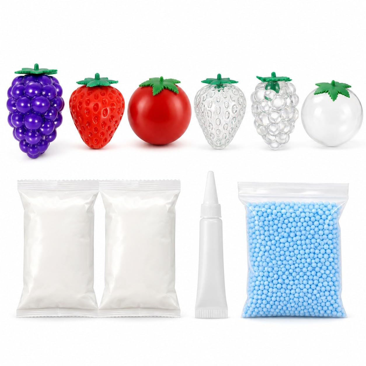 Strawberry Squishy Skin Stress Ball Kit, Easy Handmade Sensory Squishy