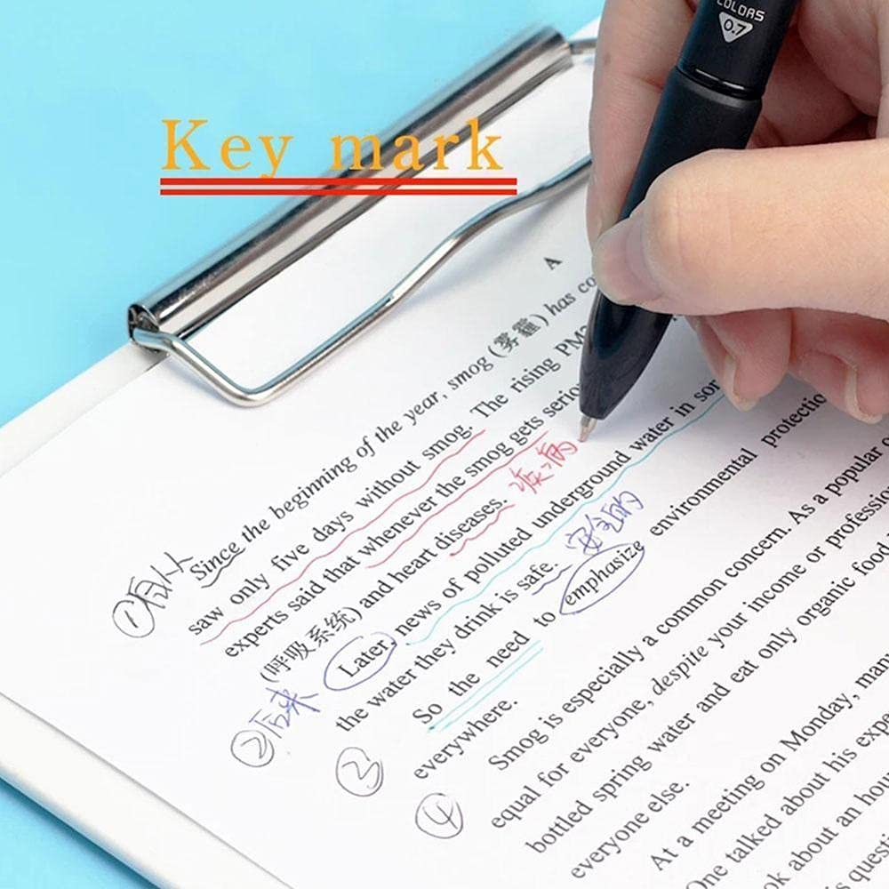 1Pcs Ballpoint Pen Student Stationery Pressed Ballpoint Pen 4 Color Reusable Plastic Ball Pen School Student Office Push — view 4