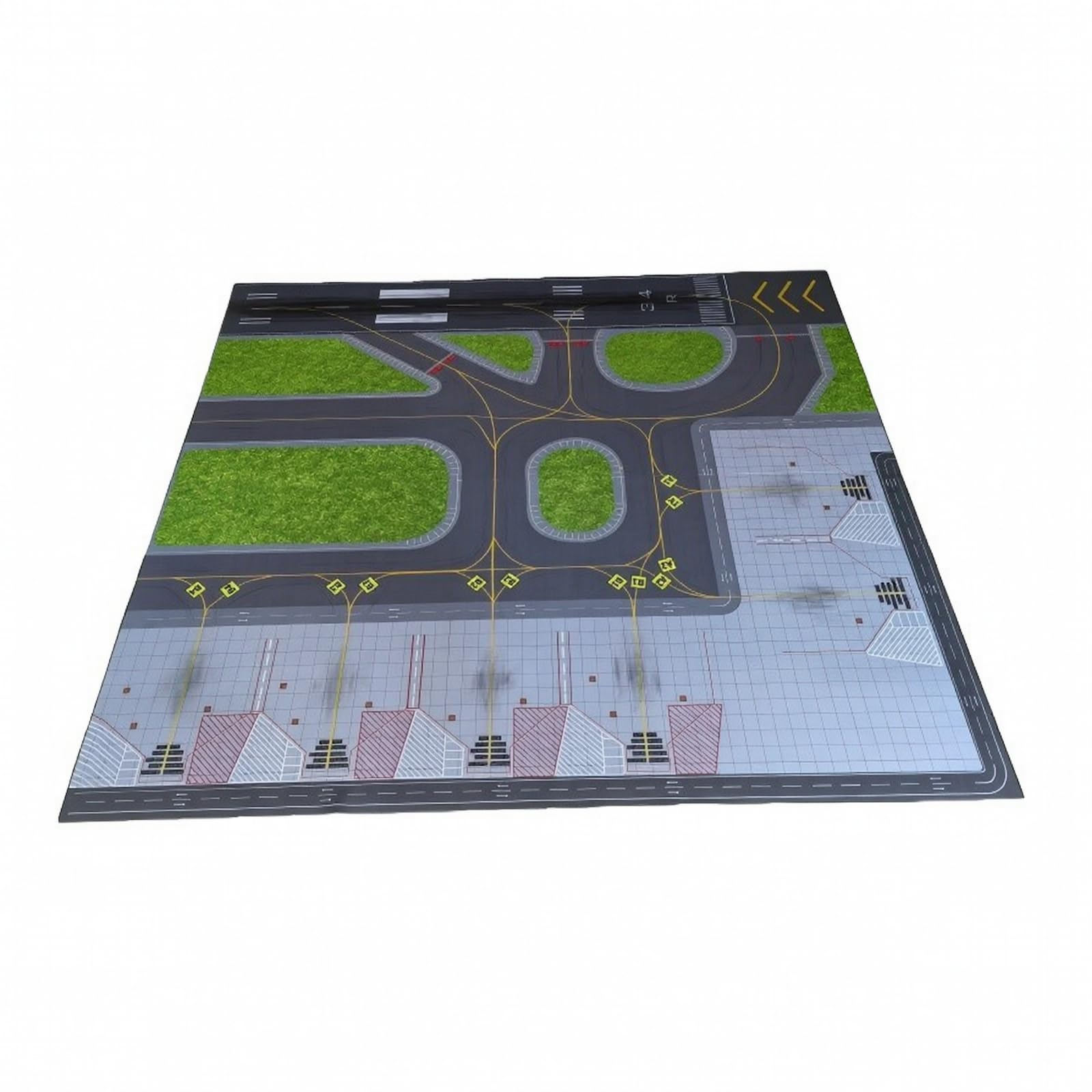 Tappetino da Gioco per Aeroplani Modello | Spessore Ridotto 3 Mm, Tappetino Rettangolare da Aeroporto, per Scrivania
