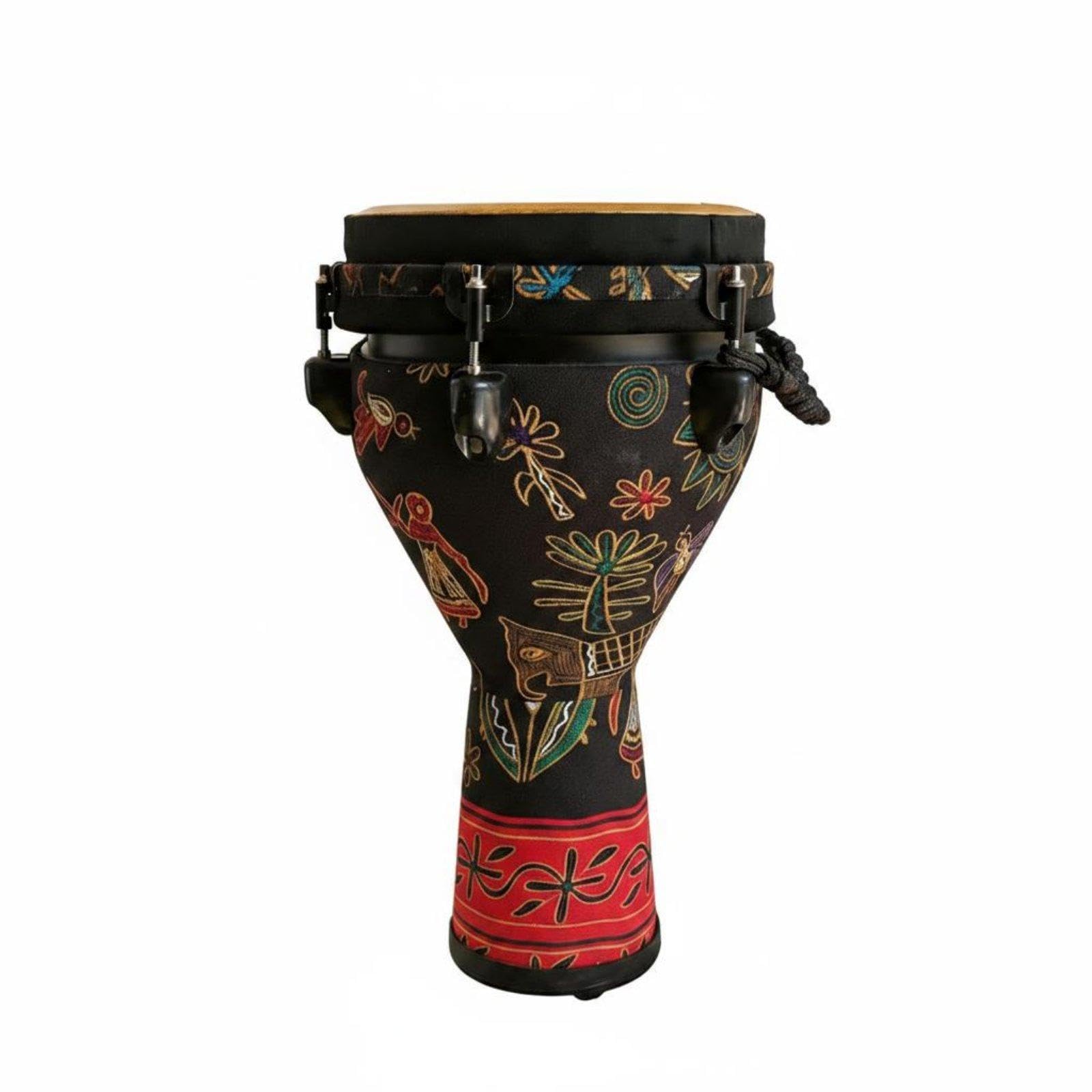 Leather Drumhead Hand Drum Mechanical Tuning Tunable Hand Drum Beginner Friendly for Beginners, Adults, Performance, Practice 10IN Totem-golden-image-41