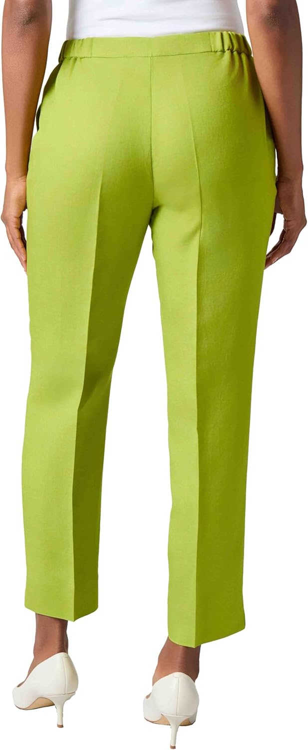 Kasper Women's Fly Front Elastic Back Pant W/Side Slit - Image 2