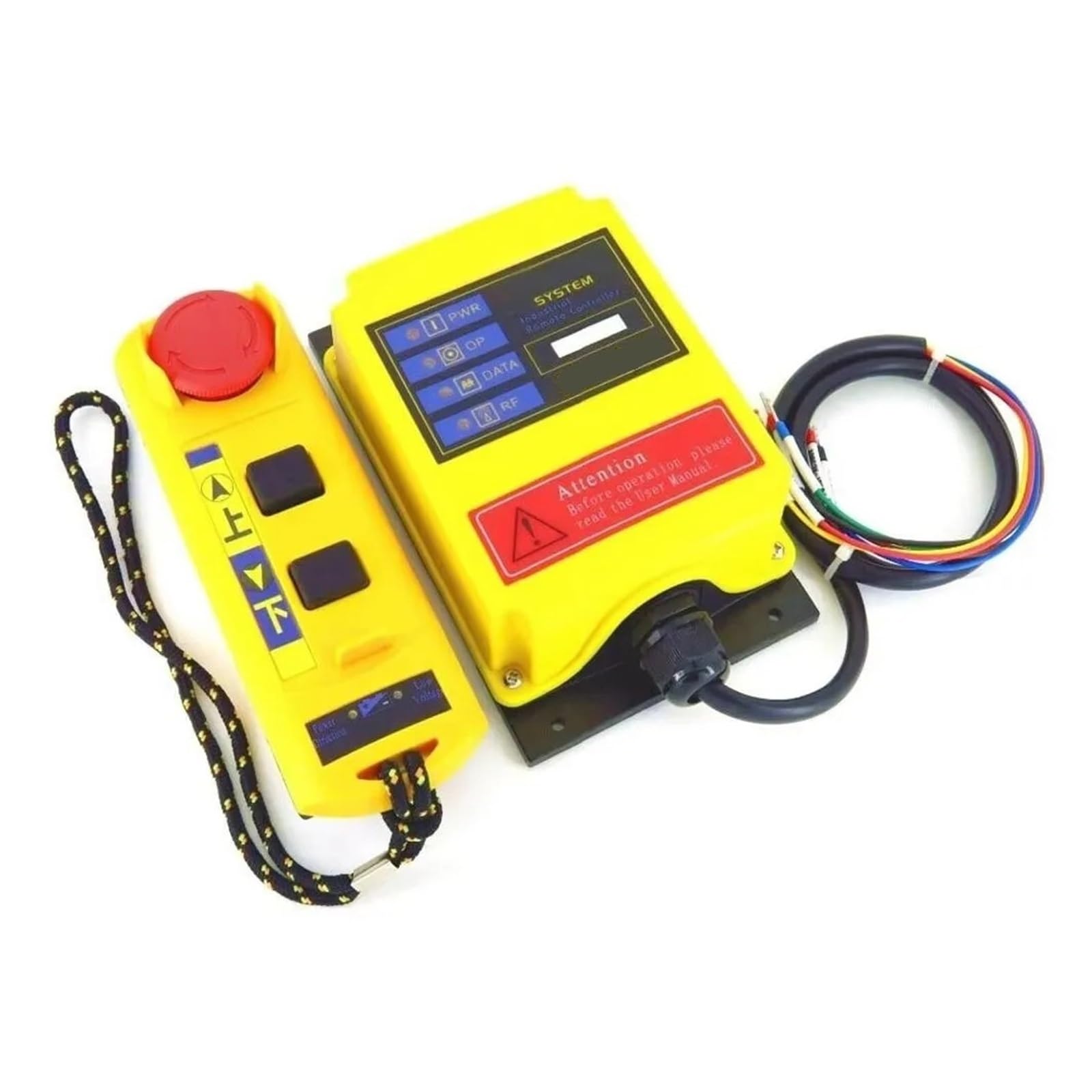 AUOQKQUT 1PC A2S Industrial Hoist Crane Remote Control Switch 1 Receiver 1Transmitter AC380V