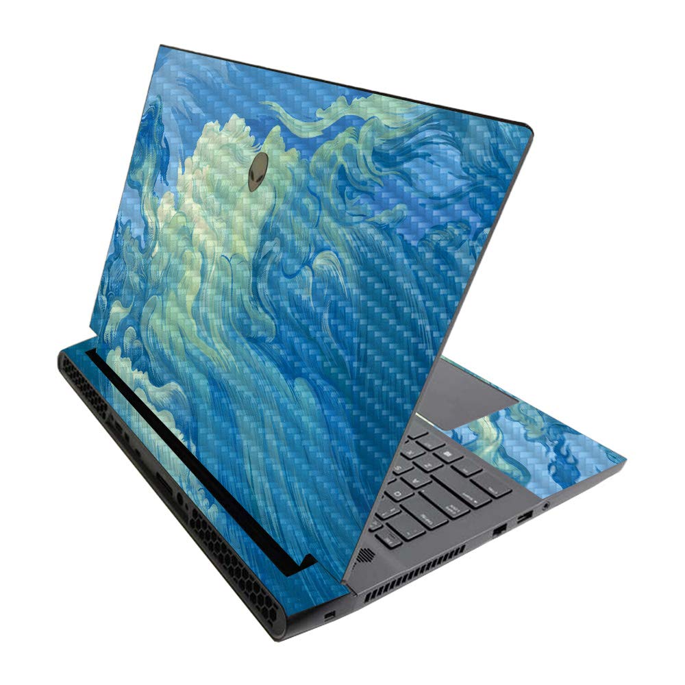 MightySkins Carbon Fiber Skin for Alienware M17 R3 (2020) & M17 R4 (2021) - Visionary | Durable Textured Carbon Fiber Finish | Easy to Apply and Change Style | Made in The USA