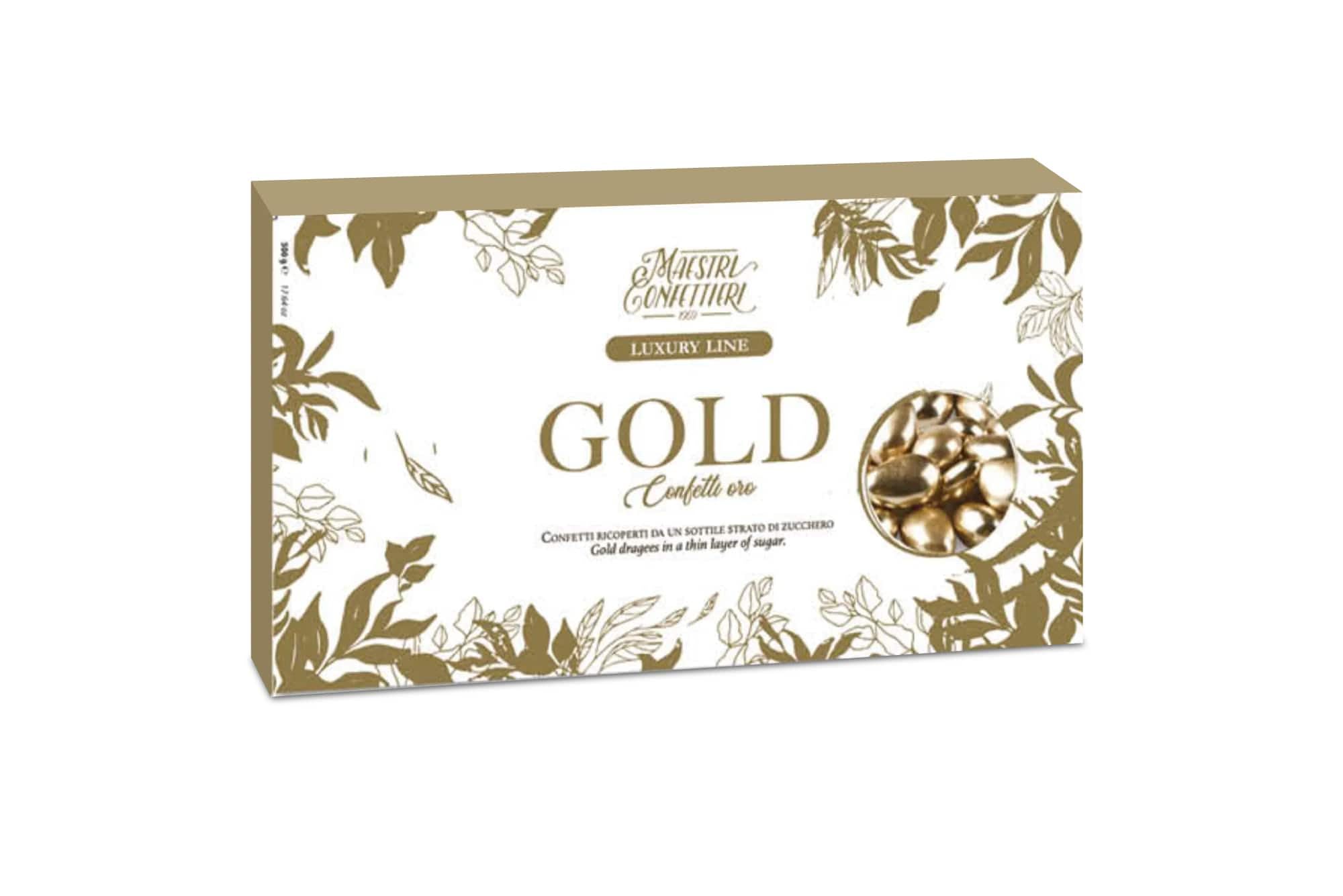 Confetti Maxtris di MANDORLA Dorati 500 GR nozze oro