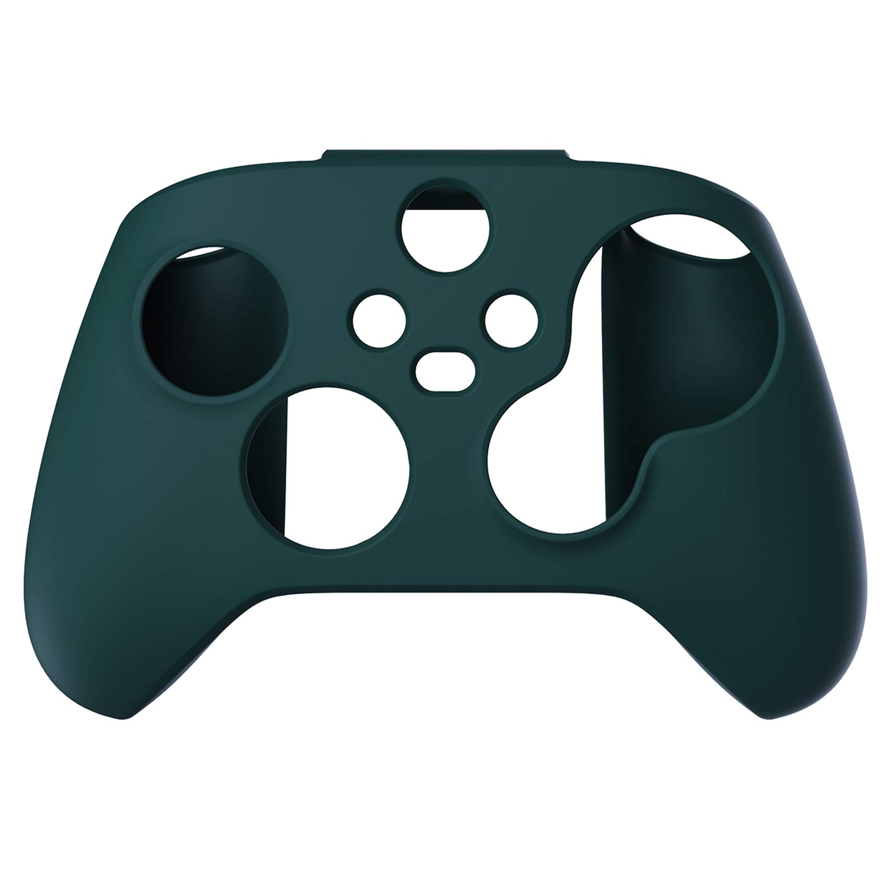 PlayVital Pure Series Funda de Silicona Antideslizante para Control Xbox Series X, Carcasa de Goma Protector Tacto Suave para Mando Xbox Series S con Negro Tapas de Joysticks - Oscuro Verde — view 8
