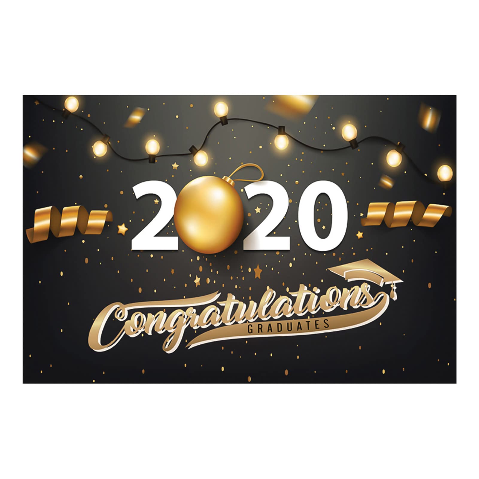 Qingyuan 7 * 5ft Prof ional Ba Drop The Class of 2020 Graduation P graphy Ba Ground Cloth Par De ations P Studio Live Streaming Acc ories #3288-picture-14