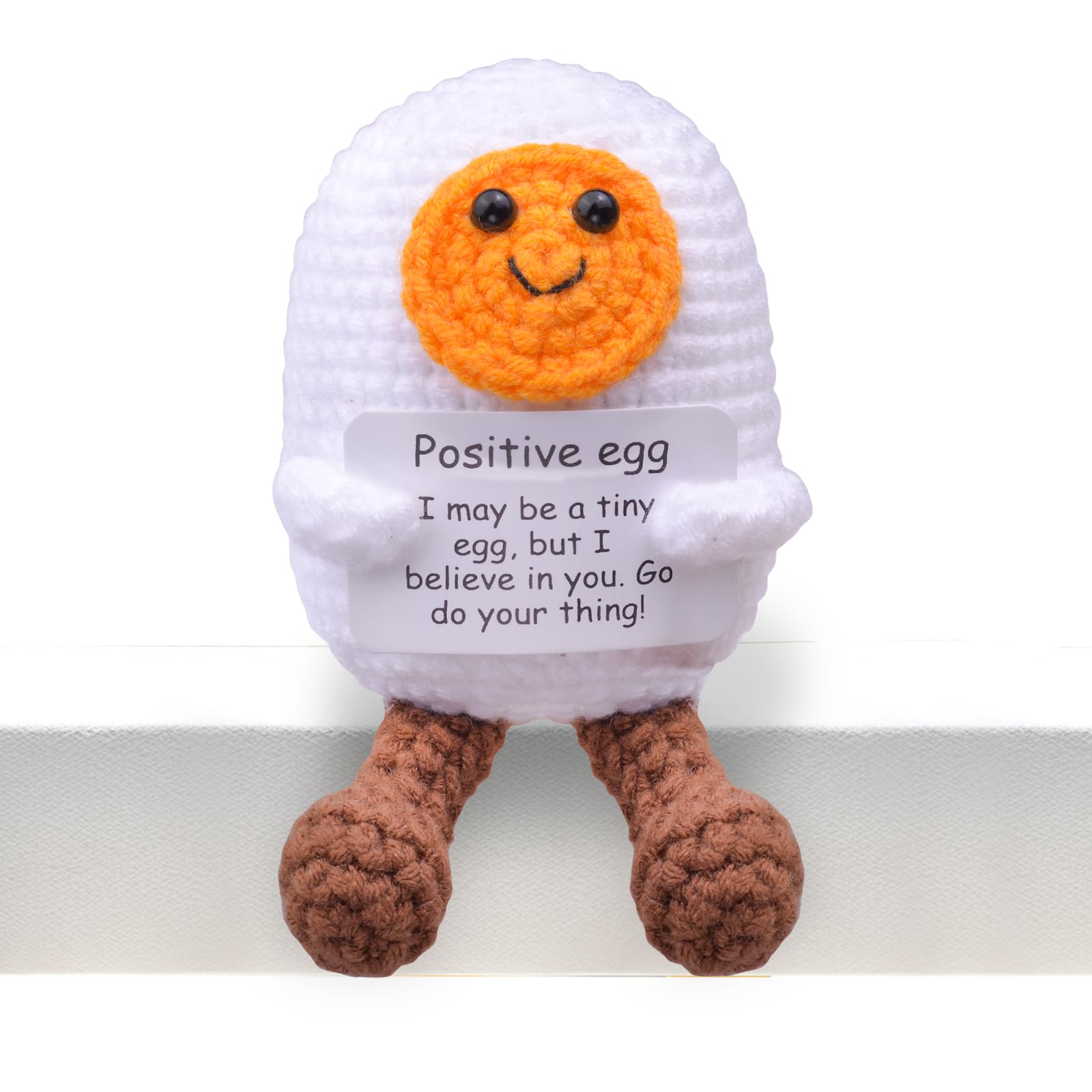 Mwmoeen Pocket Hug Egg Crochet Gifts, Lucky Egg Positive Gifts, Positive Potato Egg Series, Crocheted Lucky Charm Courage Gift, Get Well Soon Gift, Easter Gifts