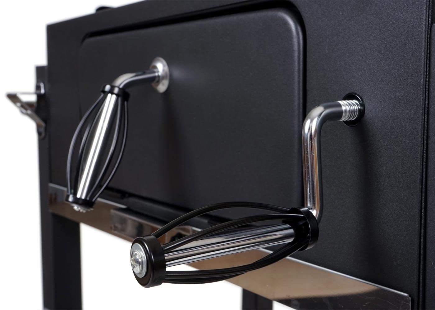 HWC-K93 - Barbacoa Parrilla de carbón vegetal (110 x 100 x 51 cm), color negro | Barbacoa de carbón vegetal, barbacoa, barbacoa, barbacoa de jardín, con tapa, estantes