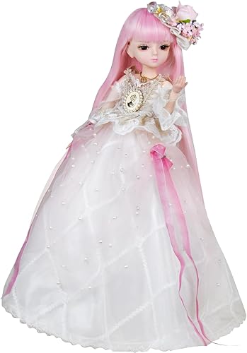 Miniatura 2 de Proudoll Muñeca BJD de 14 de 17.7 in - 18 pulgadas, muñeca articulada con bola SD de princesa, cuerpo de muñeca personalizado con conjunto de ropa