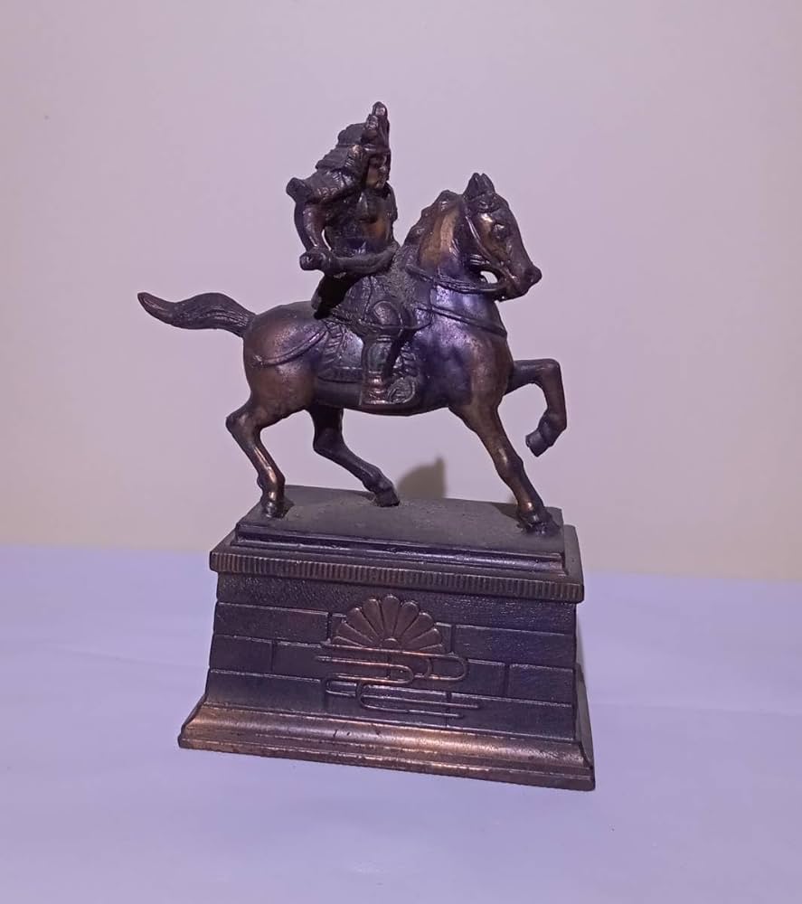 Amazon.co.jp: 置物/楠木正成 像 馬 武士 オブジェ ミニチュア