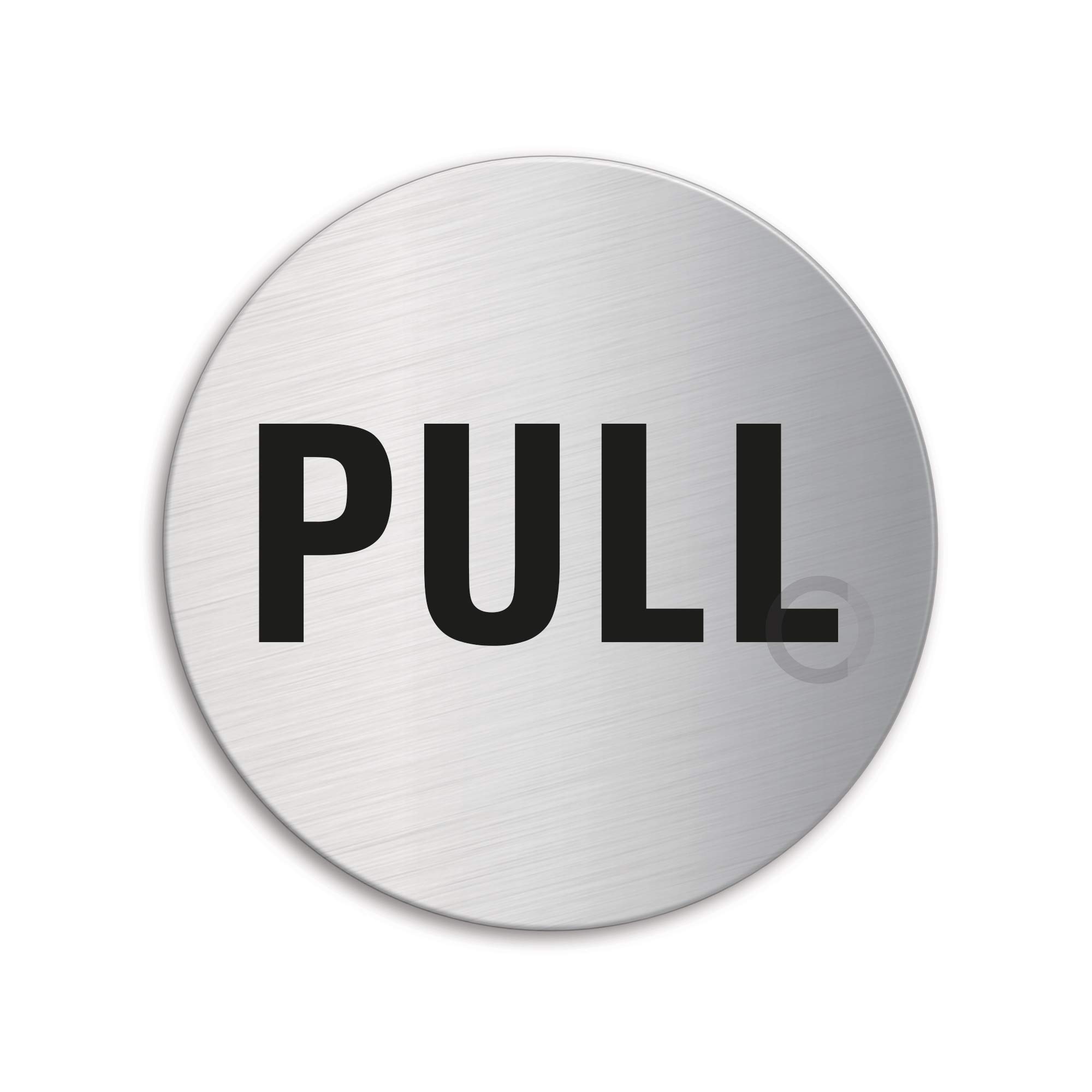 Door Sign Pull Stainless Steel dia. 75 mm self-adhesive No. 39029