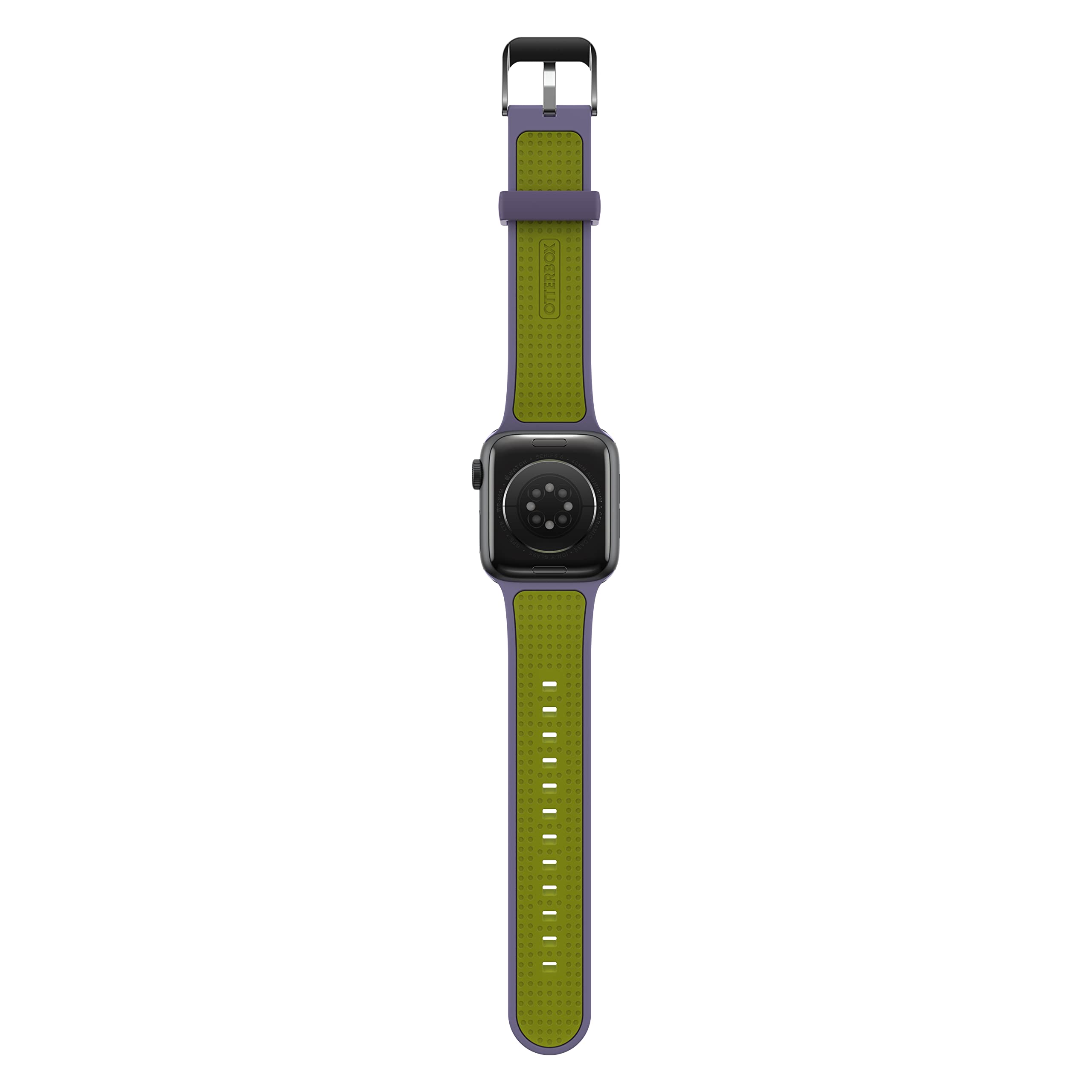 OtterBox All Day Watch Band for Apple Watch 40/41/42mm, Replacement Durable Soft Touch Silicone Strap for Apple Watch Purple/Green - Image 2