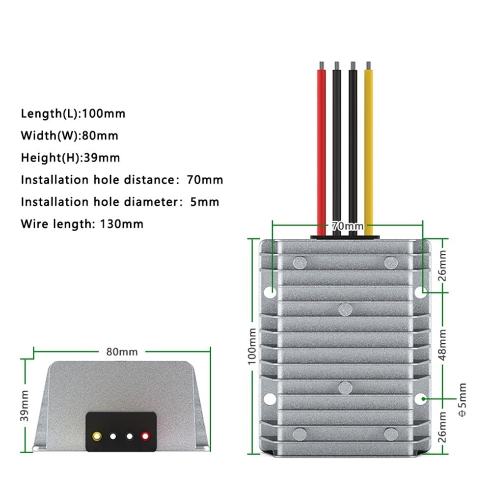Convertidor Boost Buck de 9-36V CC de Entrada de 1 Pieza, regulador estabilizador de Voltaje de 93 por ciento de Alta eficiencia de conversión(15A*12V)