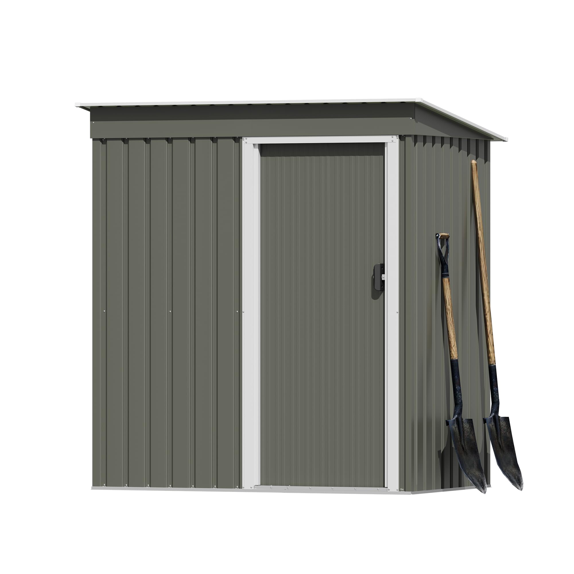 Devoko 5x3ft Metal Garden Shed, Outdoor Storage for Tools, Bikes Wheelie Bins, Weatherproof Ventilated, Lockable Multi-Purpose Shelter for Garden, Patio Backyard, Black