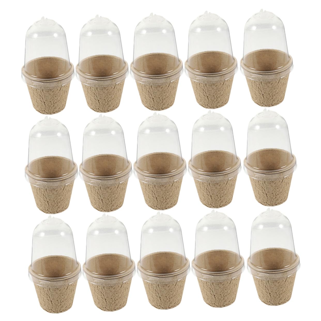 40 Stück Runde Pflanztöpfe aus Biologisch Abbaubarem Papierpulp Atmungsaktive Anzuchtbecher mit Wasserhaltefähigkeit für Gesunde Keimung und Indoor-Garten für Balkone und