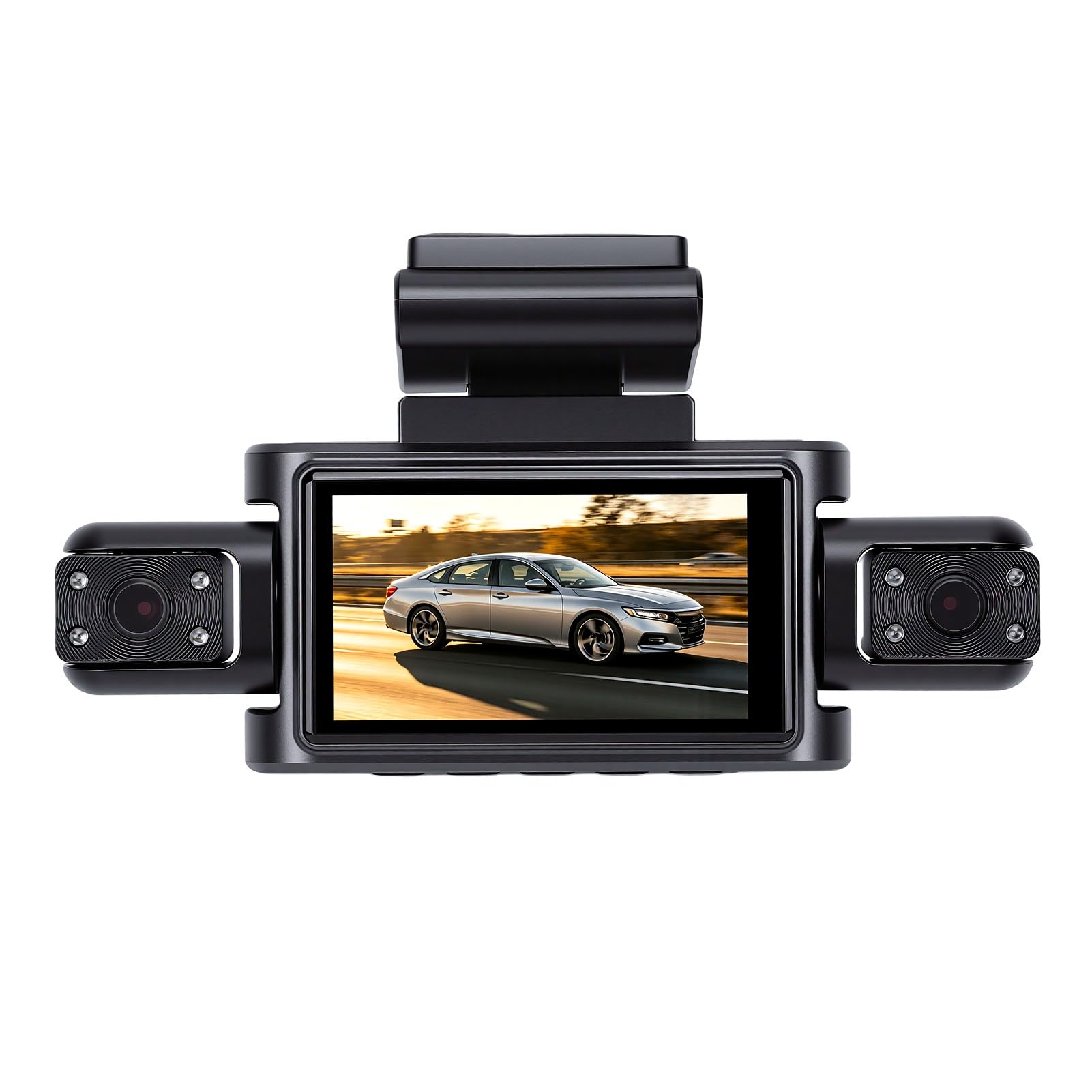 Dash Cam a 4 1080P con Visione Notturna e Display da 3 Pollici
