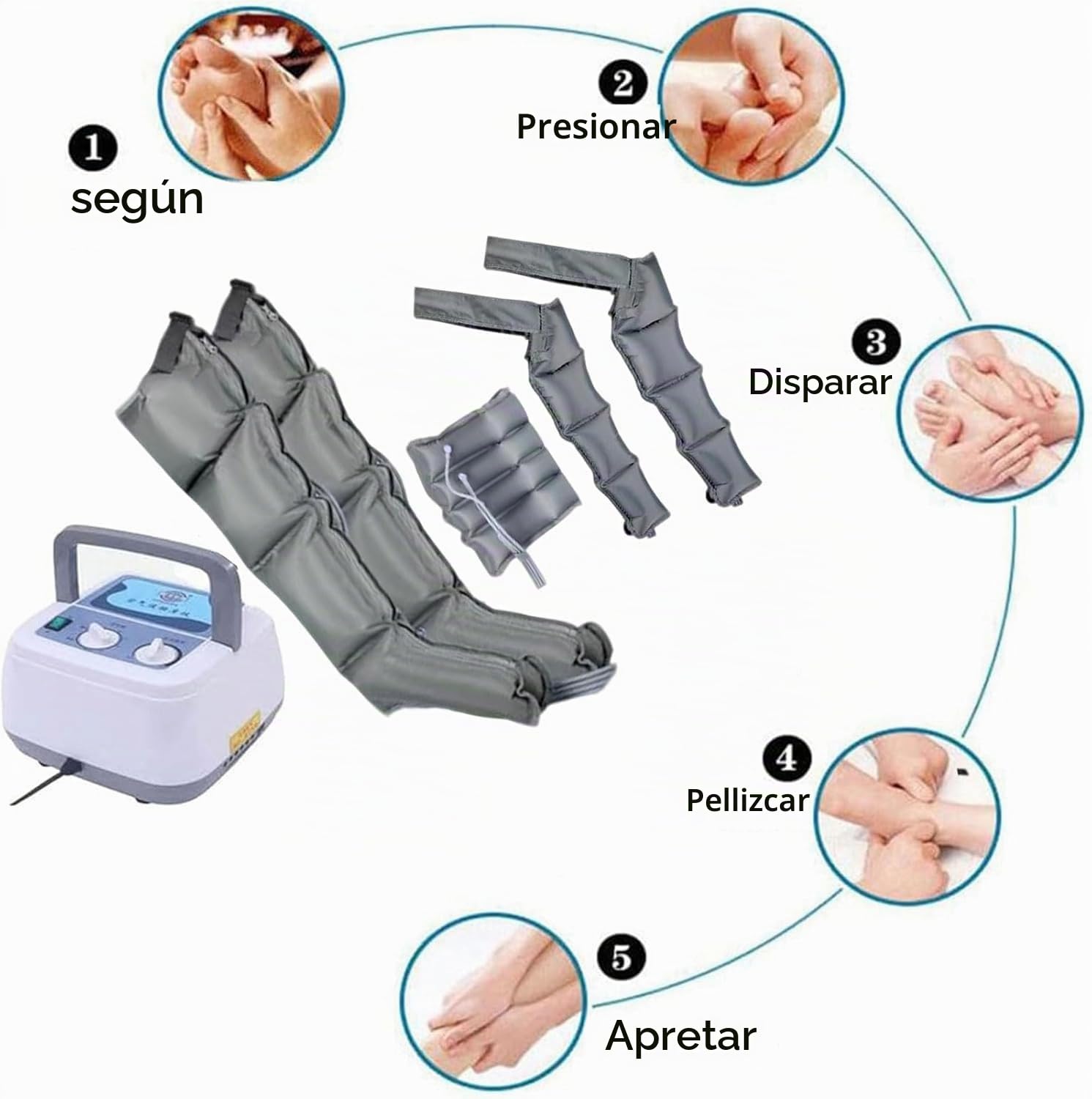 Masajeador De Piernas Compresión De Aire Presoterapia para Casa Pantalones Presoterapia Presoterapia para Casa Abdomen Y Piernas Presoterapia Abdomen Drenaje Linfatico Piernas