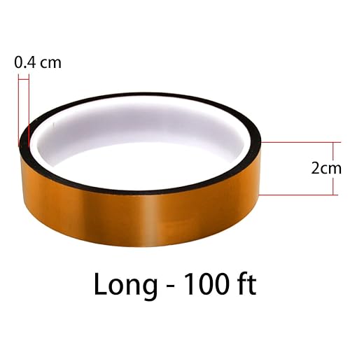 Miniatura 6 de Cinta resistente al calor, 2 paquetes de cinta térmica de alta temperatura de 4/5 pulgadas x 108 pies para tazas de transferencia de calor sin