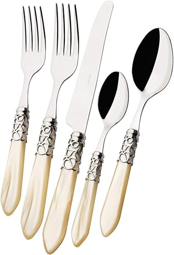 Melodia Brilliant - Juego de cubiertos de 5 piezas (marfil Melodia)