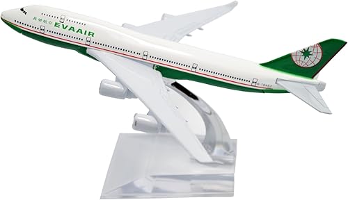 TANG DYNASTY (TM) 1:400 6.3 in B747-400 EVA Air Metal Avión Modelo Avión Modelo Avión Juguete