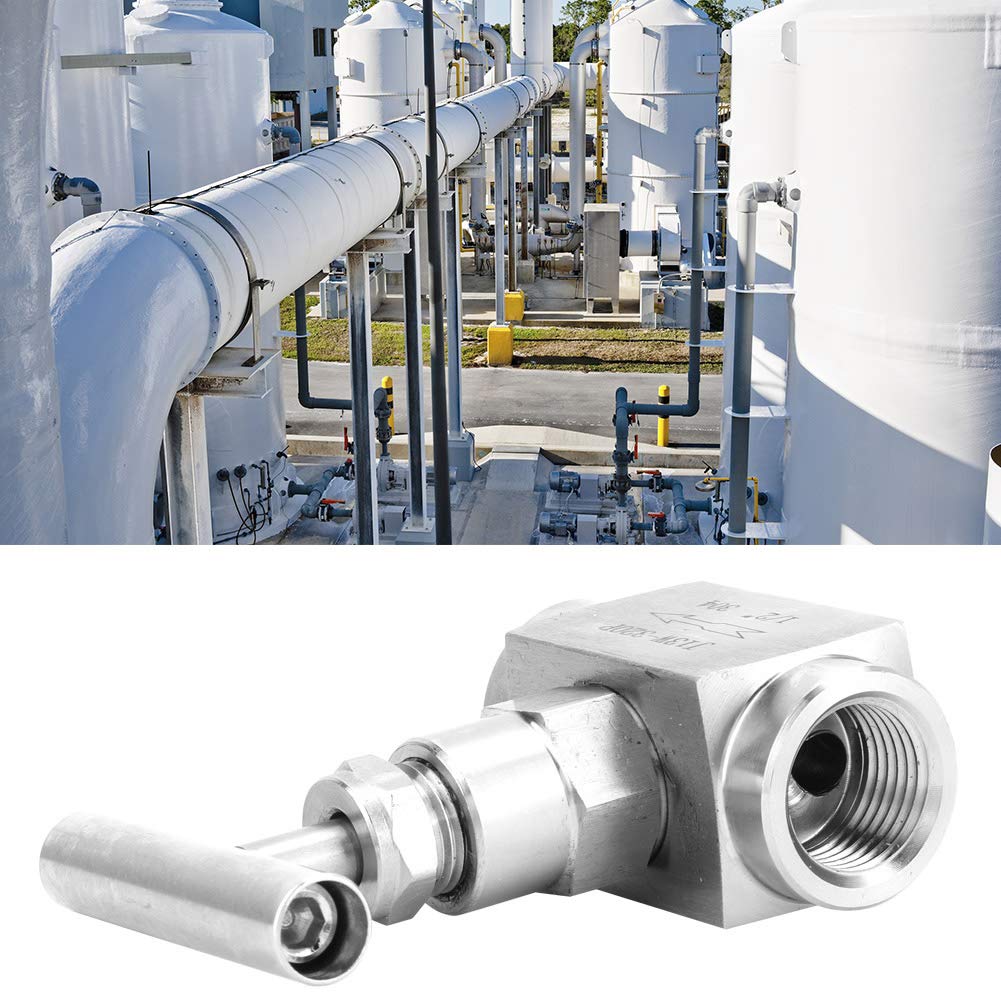 Vanne à Pointeau Droite Haute Pression en Acier Inoxydable BSPP Filetage Femelle Vanne à Pointeau Droite pour L'eau, L'huile, la Transmission de Carburant (1/2in)