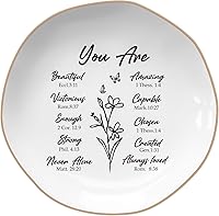 LITTLEBIGGER Bible Verses Jewelry Tray - Christian Gifts for Women, Religious Ring Dish, Confirmation Gift for Moms & Teens