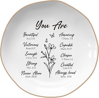 LITTLEBIGGER Bible Verses Jewelry Tray - Christian Gifts for Women, Religious Ring Dish, Confirmation Gift for Moms & Teens