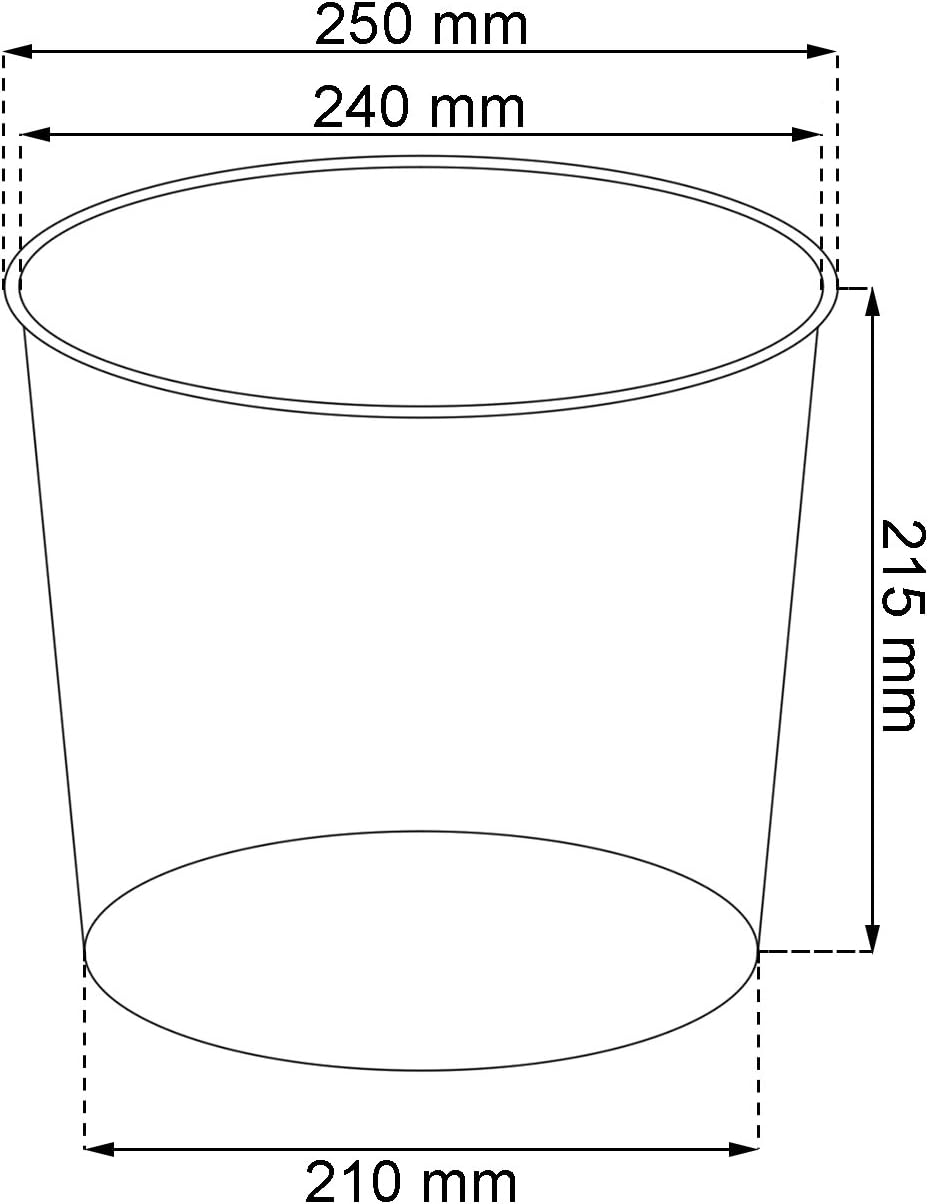 Prosperplast DTUS250S-S449 25 x 47.6 cm Tubus Slim Shine Flowerpot - White - 2 Part Set (with Insert) 10X