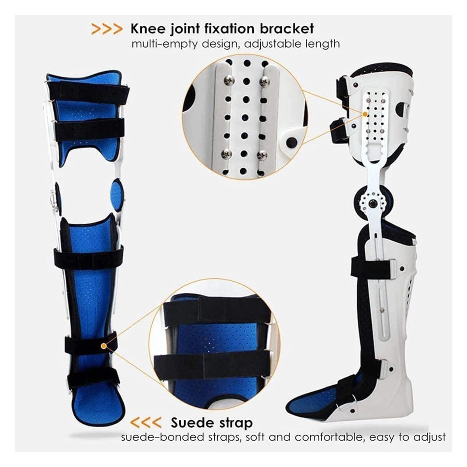 Tutore Ginocchio con Ferro Stabilizzatore - Ginocchiera Ortopedica Regolabile per Artrosi, Menisco e Post-Operatorio con Stabilizzatori Laterali (Adatta Uomo/Donna)