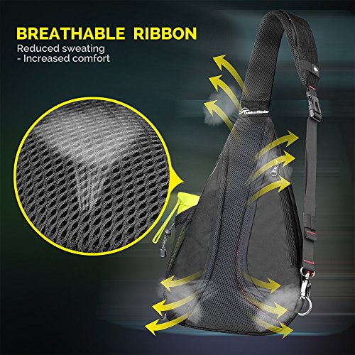 OutdoorMaster Sling Bag - Crossbody Shoulder Chest Urben/Outdoor/Travel Backpack for Women & Men (Black) - Image 7