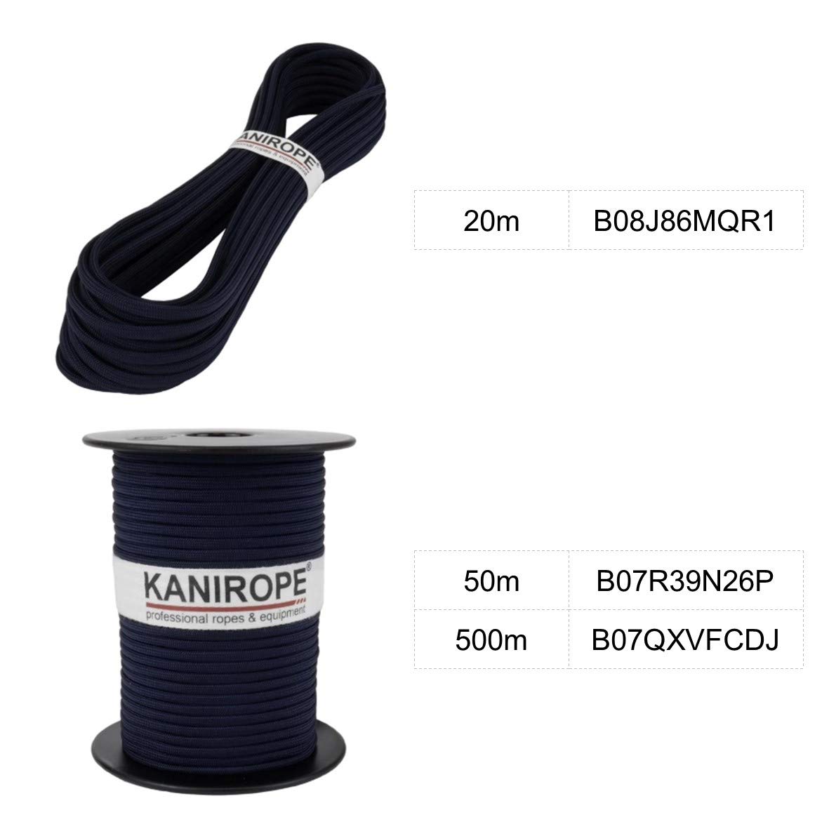 Kanirope® Paracord XPRO ø 3,8 mm 50 m granatowy 32-krotnie pleciony