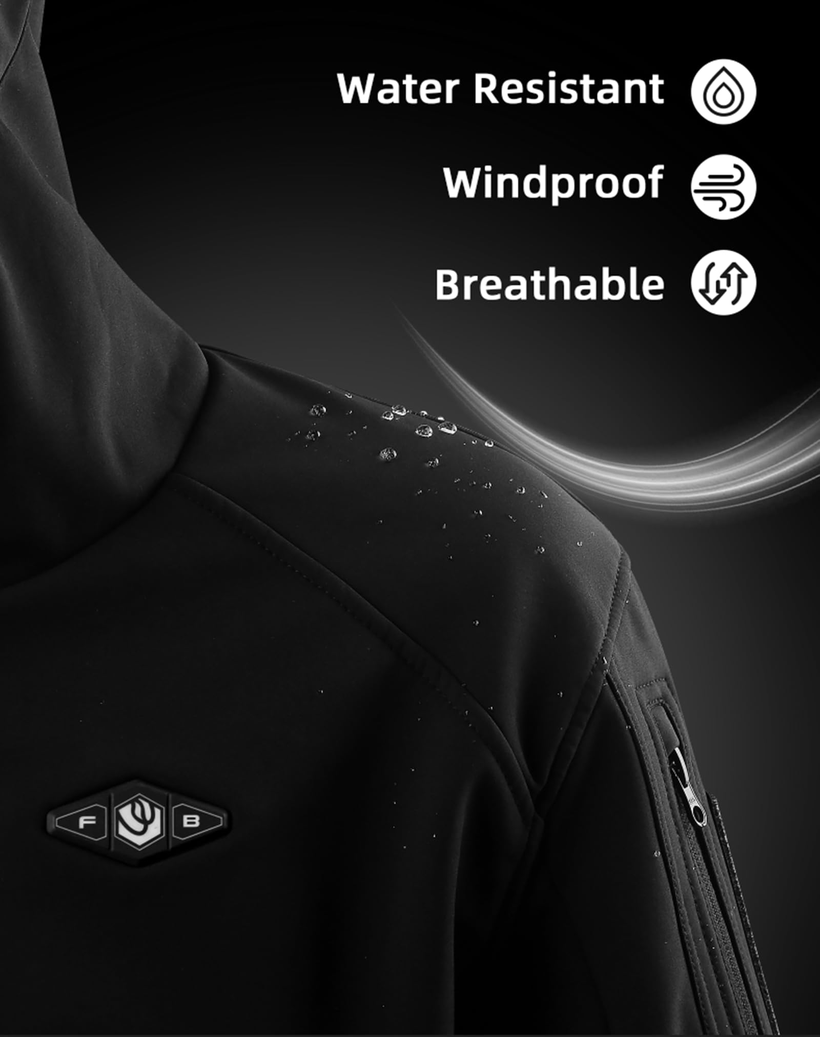 Heated Jackets for Men with 18400mAh Battery Pack Included Windproof Waterproof Mens Heated Jacket