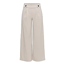 JDY Jdygeggo New Long Pant Jrs Noos, Pantaloni Donna, Grigio (Chateau Gray, Detail:black Buttons), L