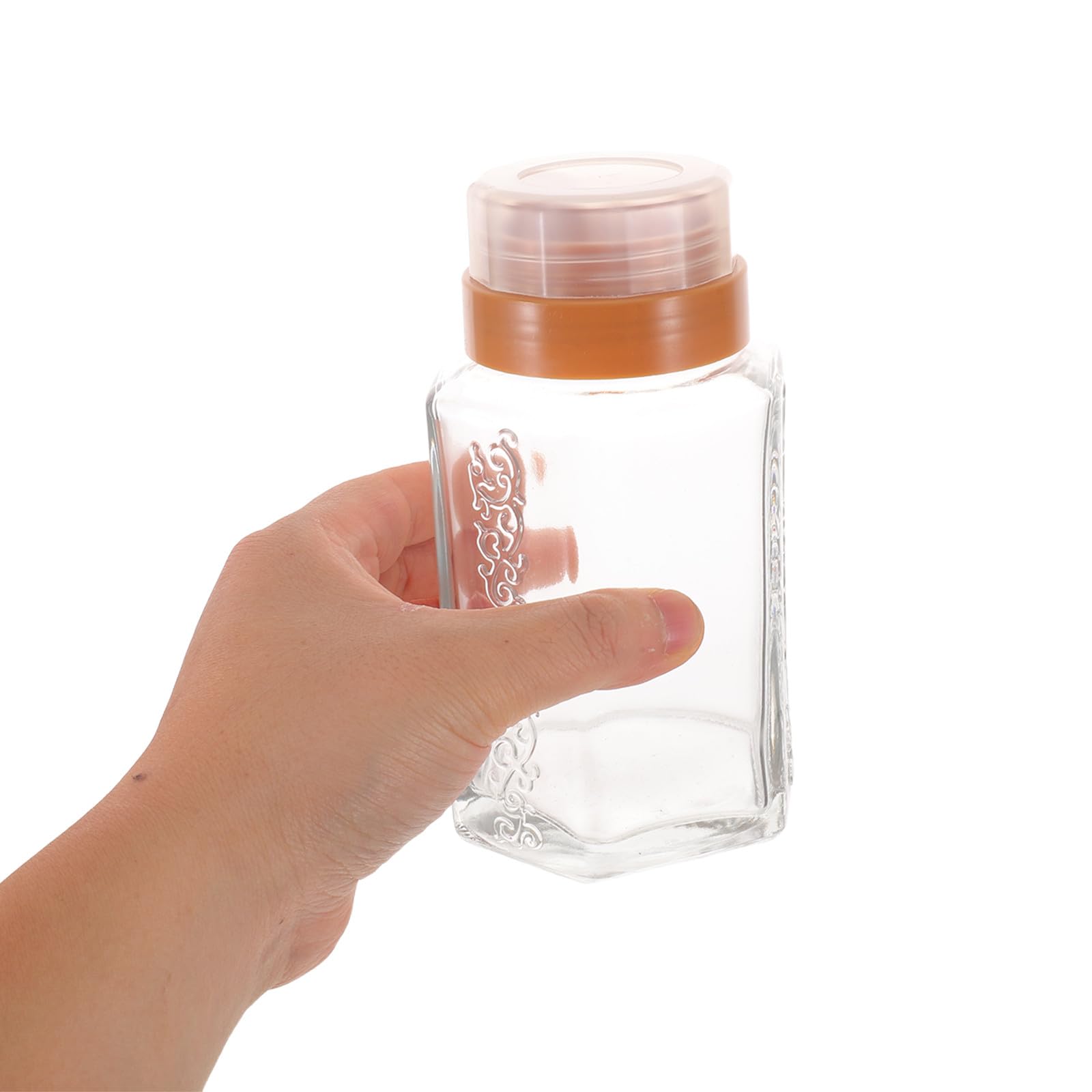 Gatuida 2 envases de vidrio con boquilla antigoteo para miel, botella de