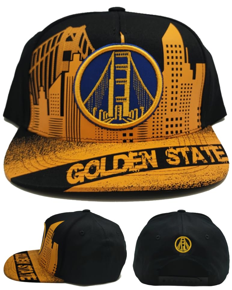 Gorra Snapback Negra con Detalles Azul y Dorado miniatura 1