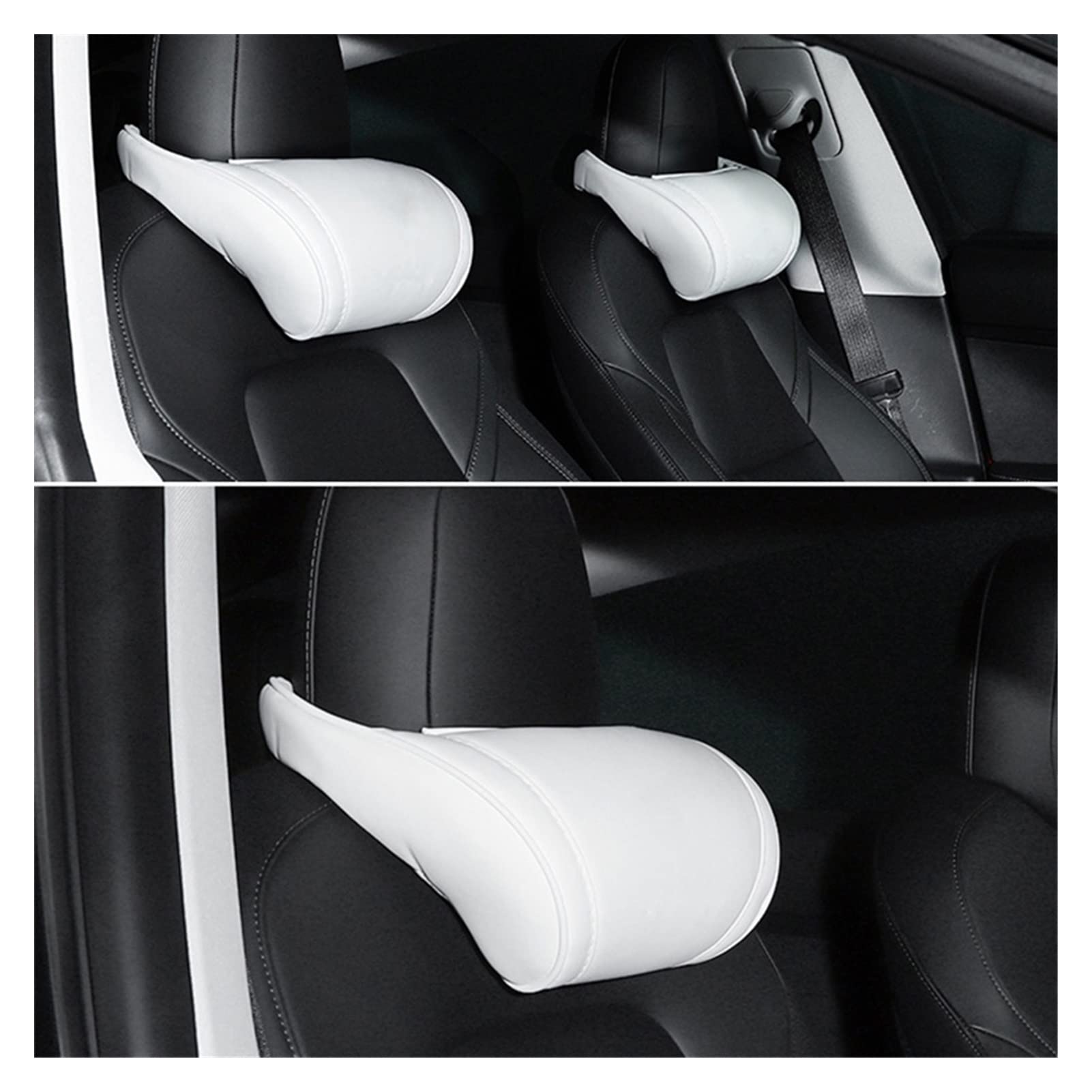 Cuscini Collo Auto Poggiatesta Cuscino Cuscino Seggiolino Auto Poggiatesta Sedile Auto Supporto Testa Protezione Collo Compatibile con Tesla Modello 3 YXS (Color : 1 PCS Black)