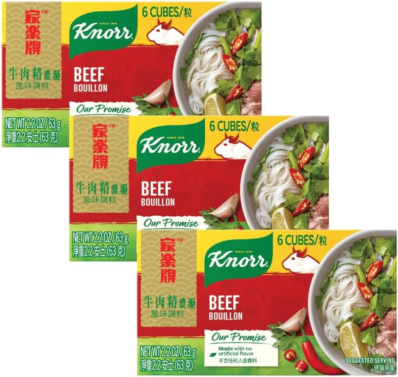 Knorr Beef Bouillon Cubes 2.3 Oz (Pack of 3) Grocery
