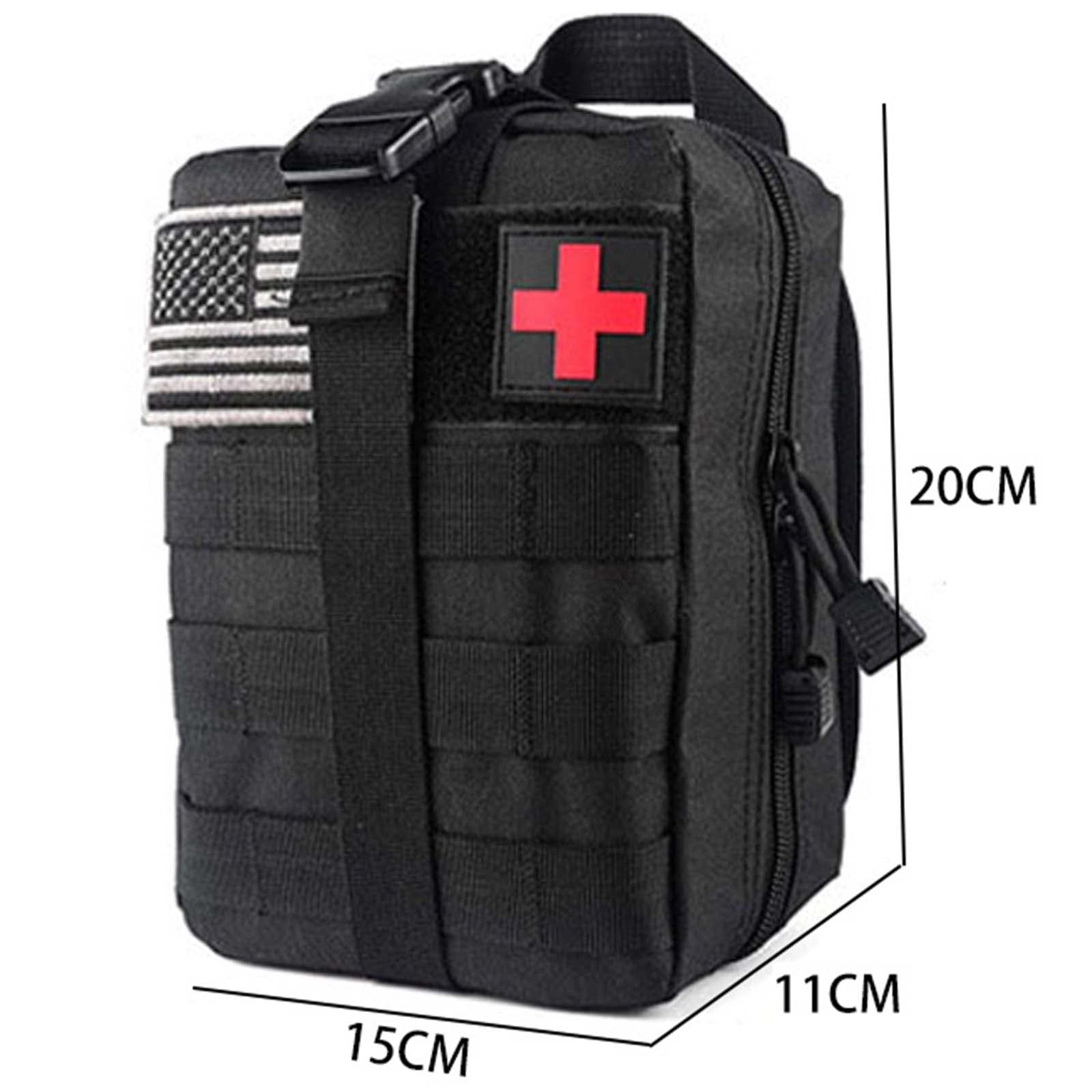 Kit de Primeros Auxilios, Emergencia Equipos de Supervivencia, TáCtico Trauma Militar Kit de Primeros Auxilios, Kit TáCtico de Emergencia, Torniquete de TransmisióN,Negro